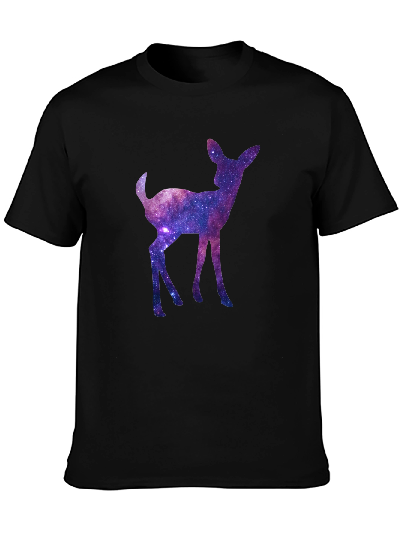 Galaxy Deer Graphic Tee - Cosmic Fawn T-Shirt