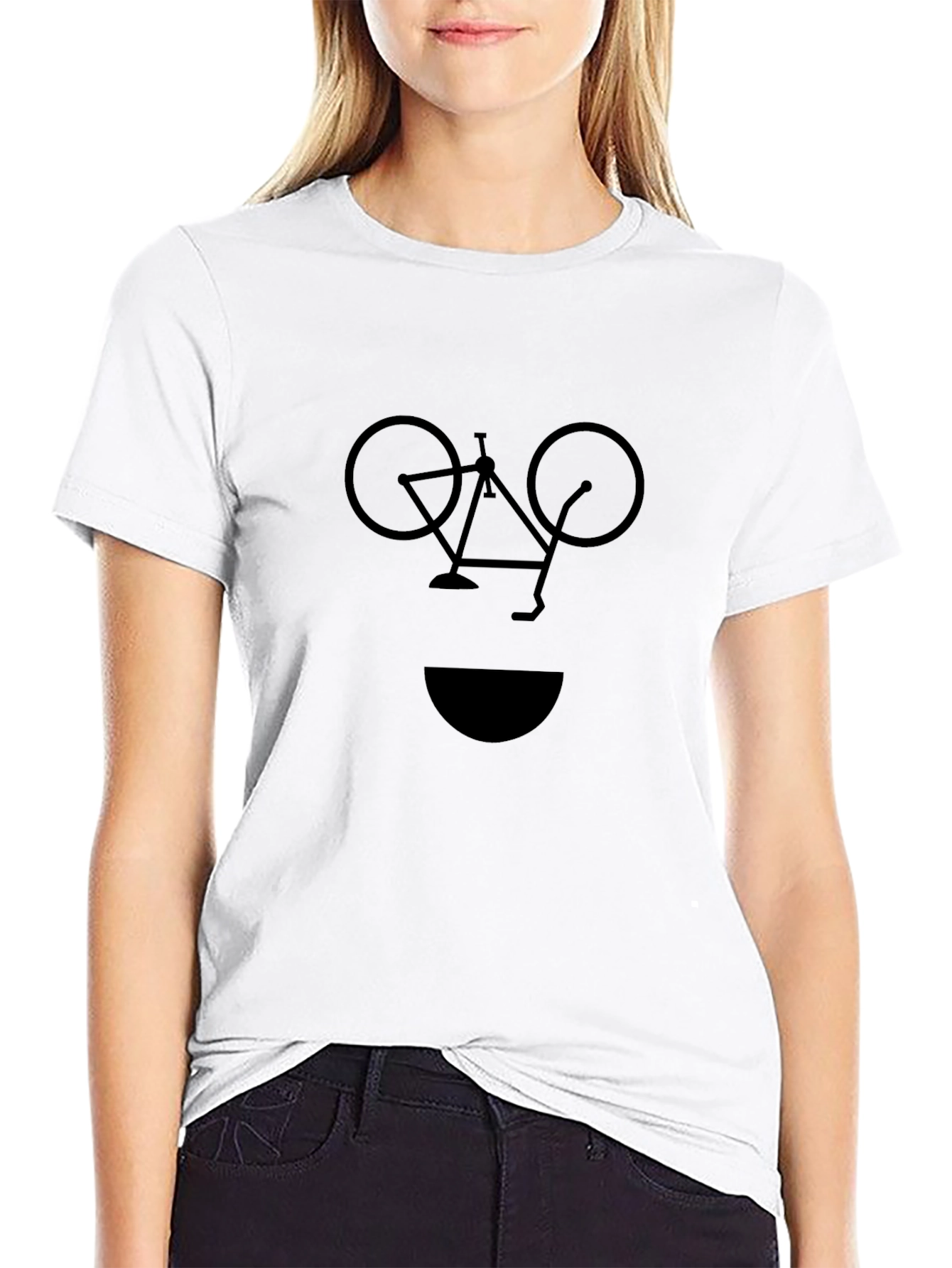 Bicycle Smile Black Graphic Tee