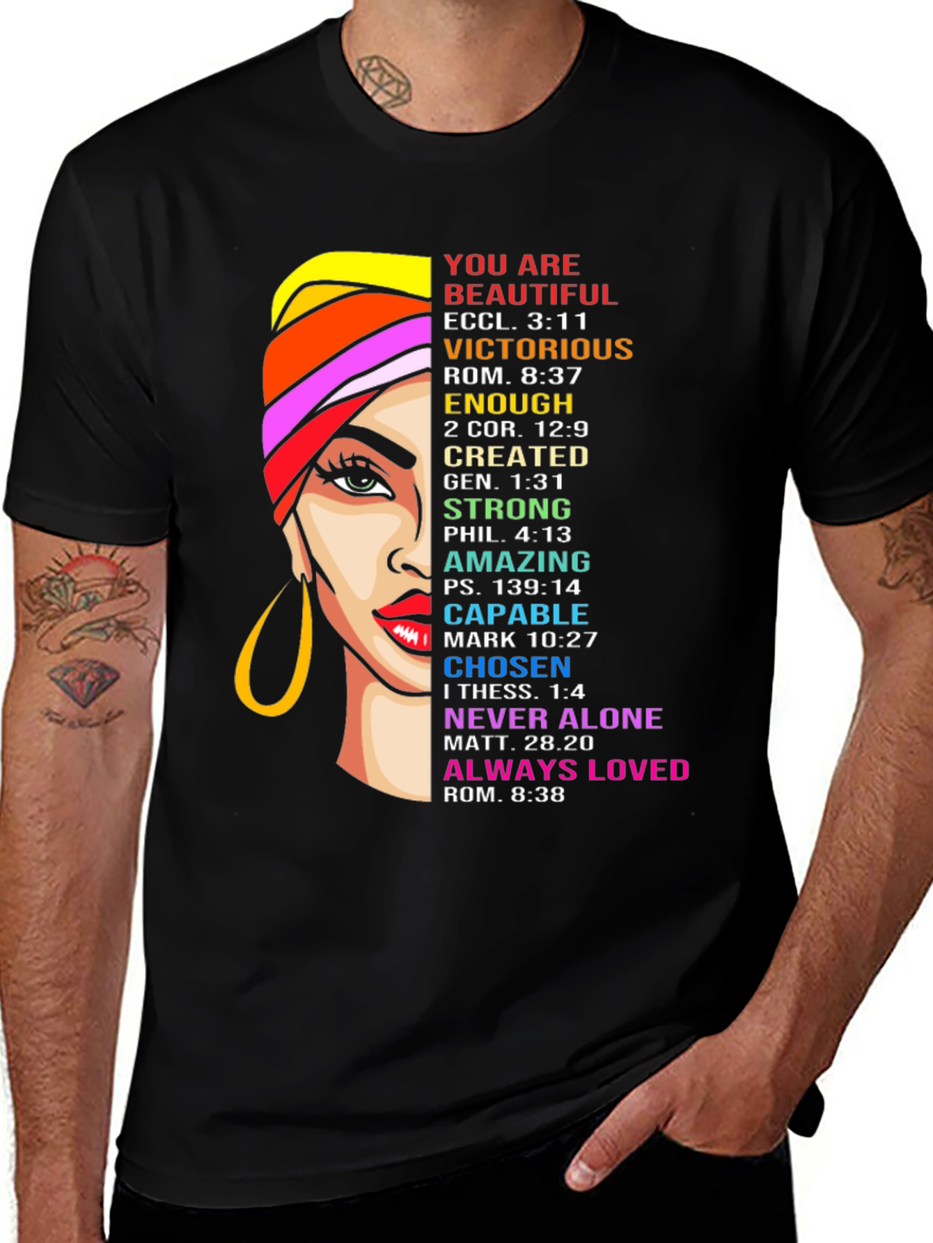 Inspirational Womans Graphic Tee - Religious Faith