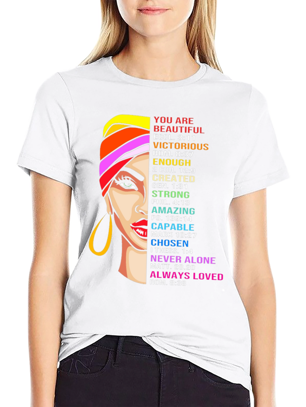Inspirational Womans Graphic Tee - Religious Faith