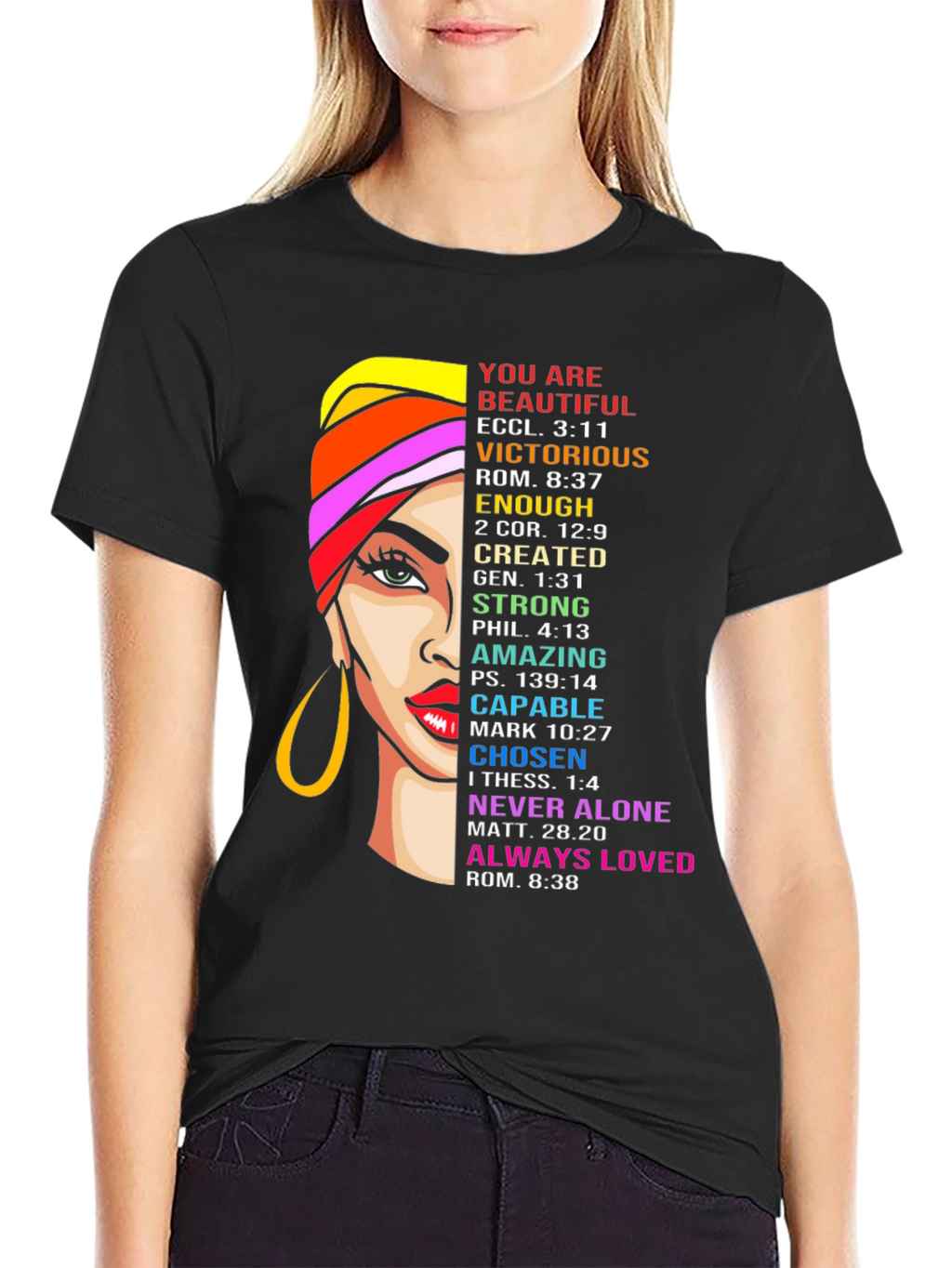 Inspirational Womans Graphic Tee - Religious Faith