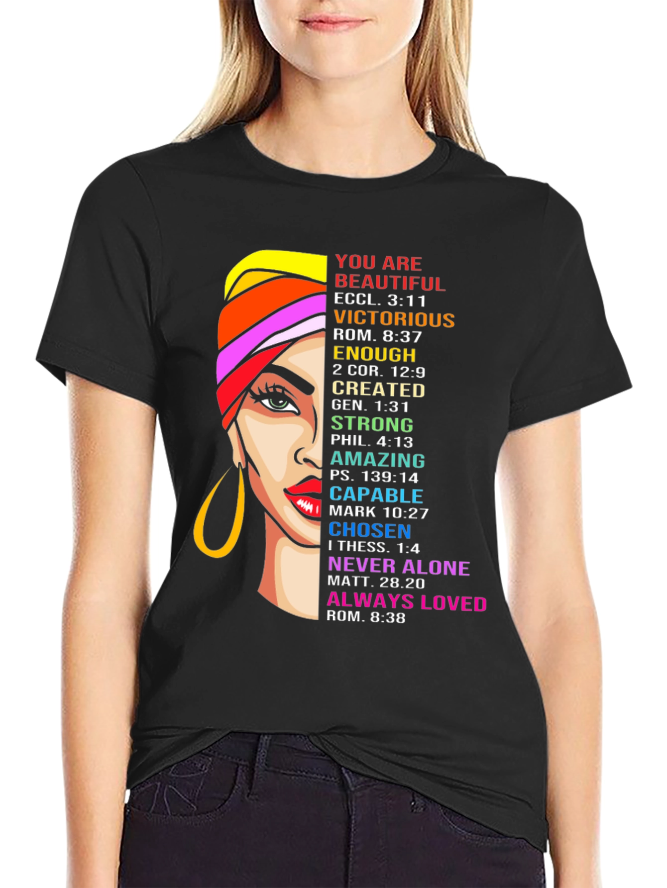Inspirational Womans Graphic Tee - Religious Faith