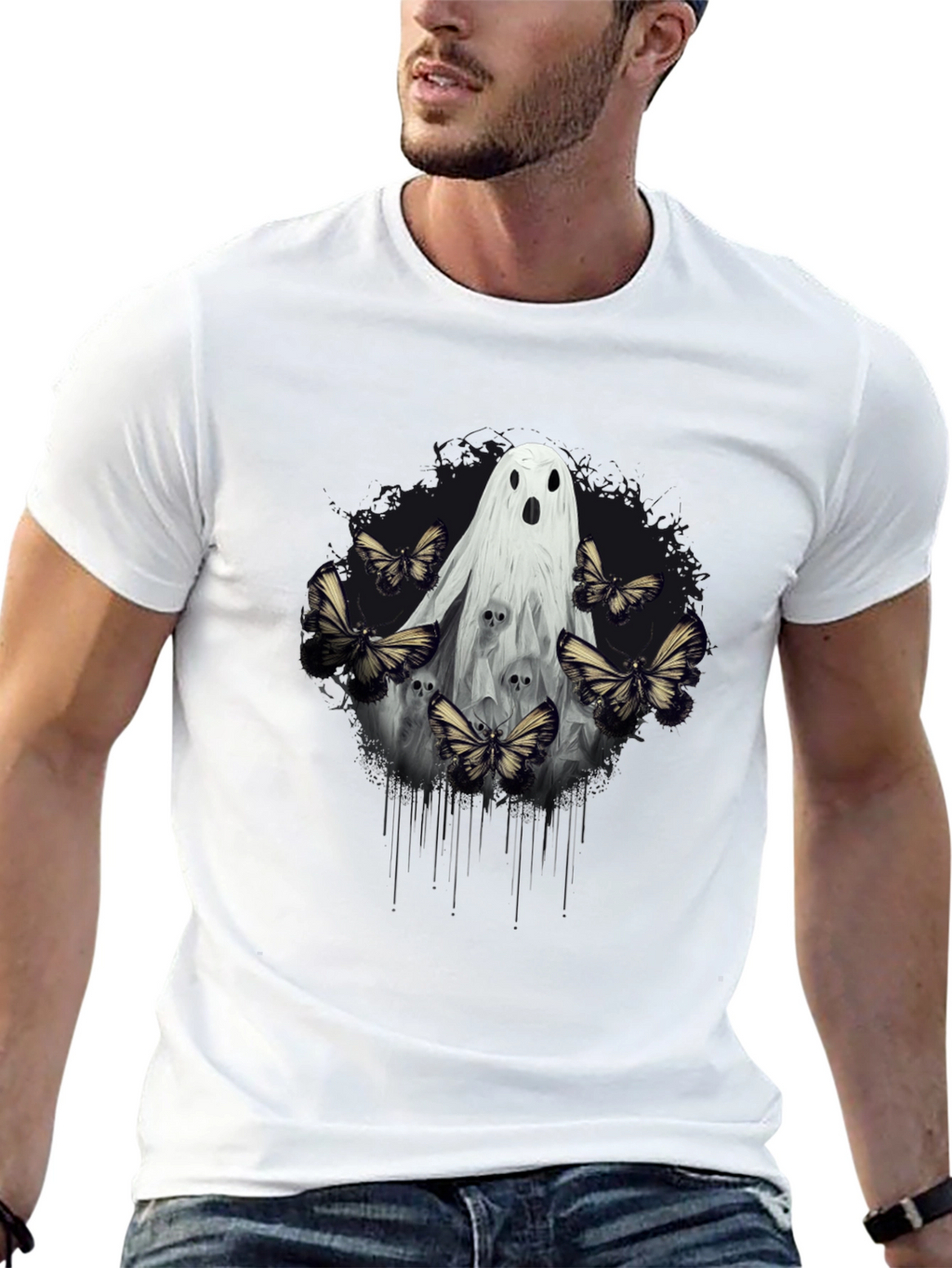 Ghost & Butterfly Graphic Tee