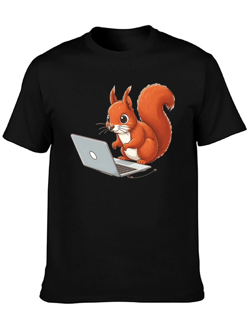 Squirrel Programmer Black T-Shirt