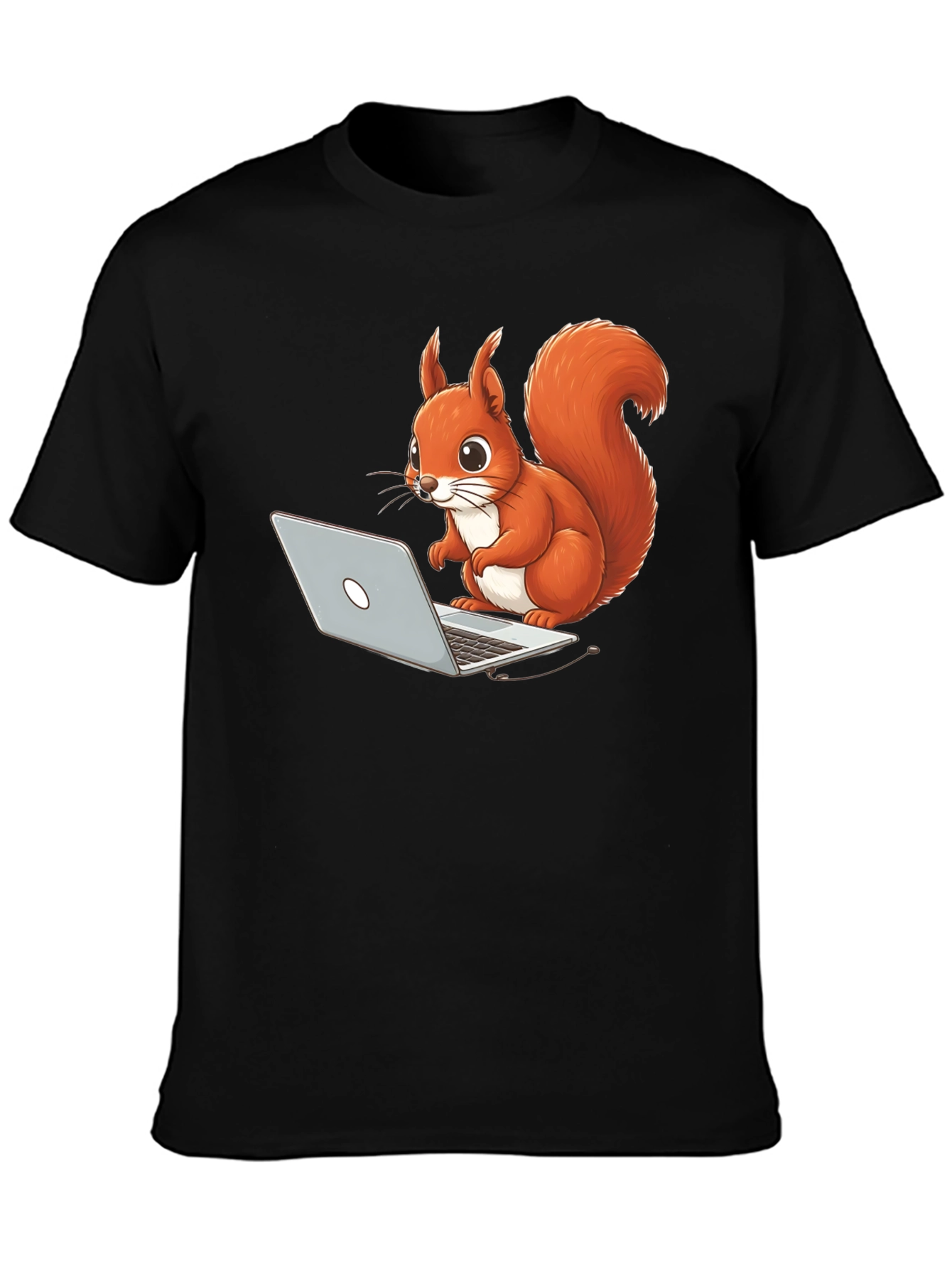 Squirrel Programmer Black T-Shirt