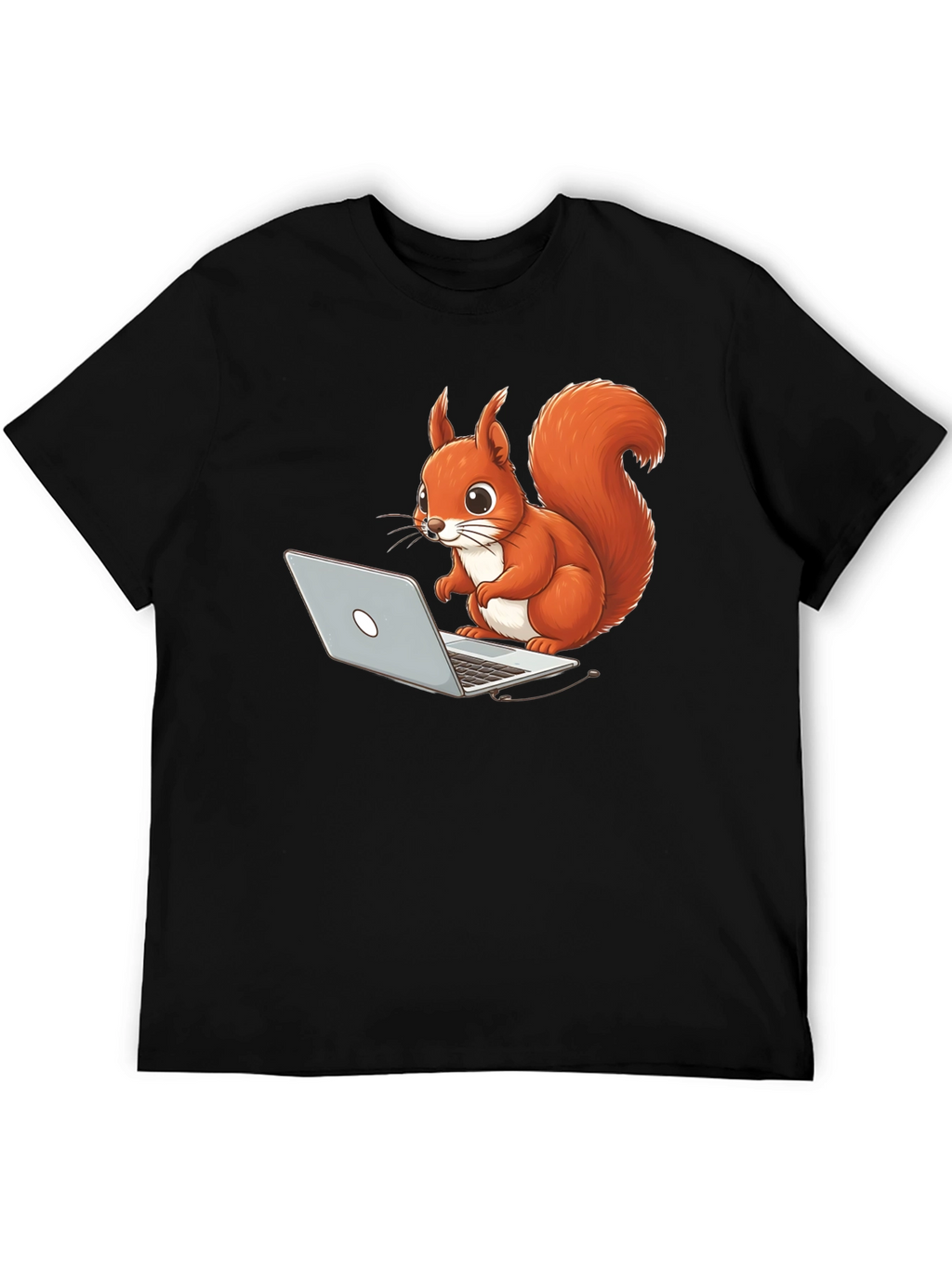 Squirrel Programmer Black T-Shirt