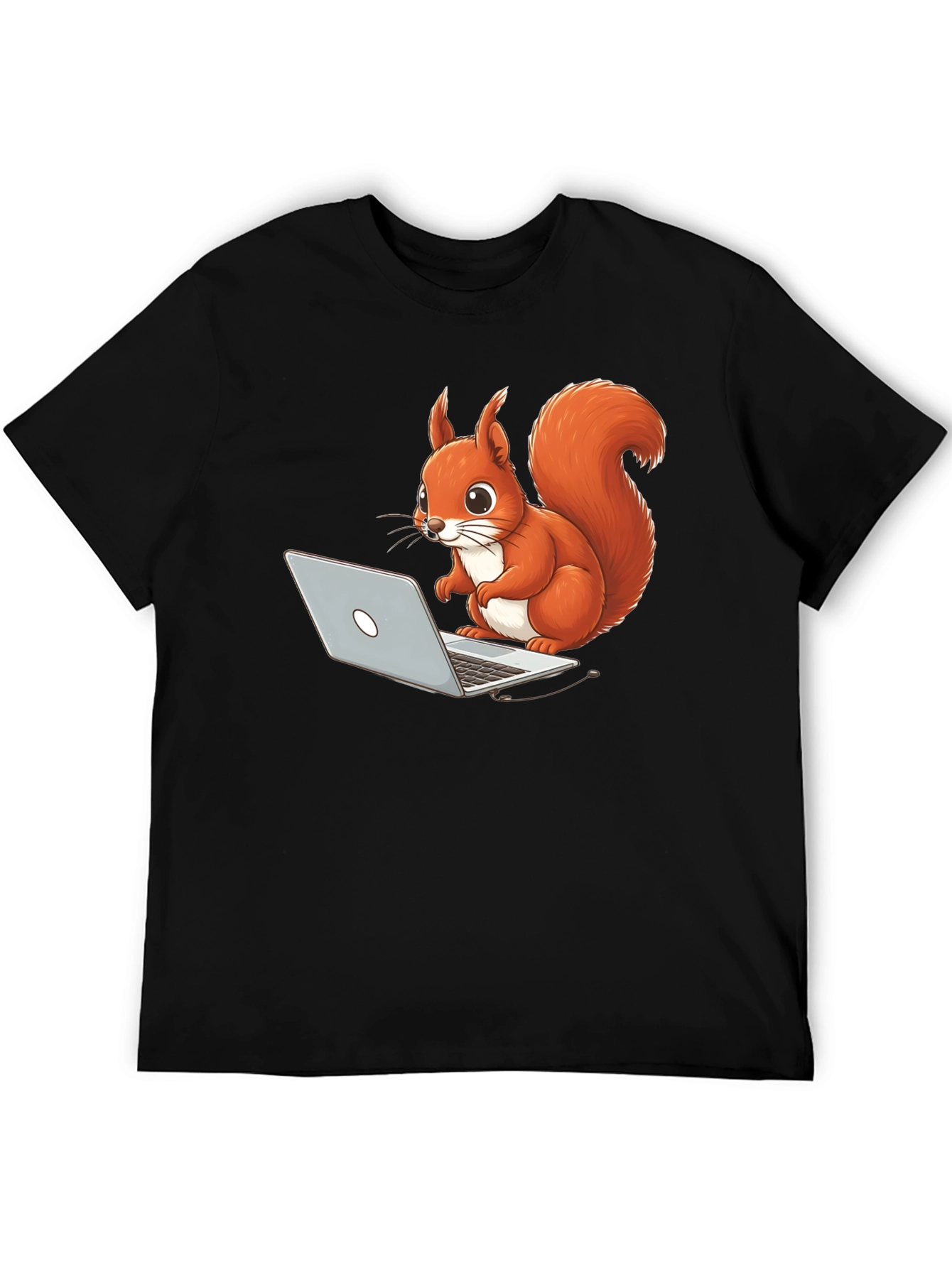 Squirrel Programmer Black T-Shirt
