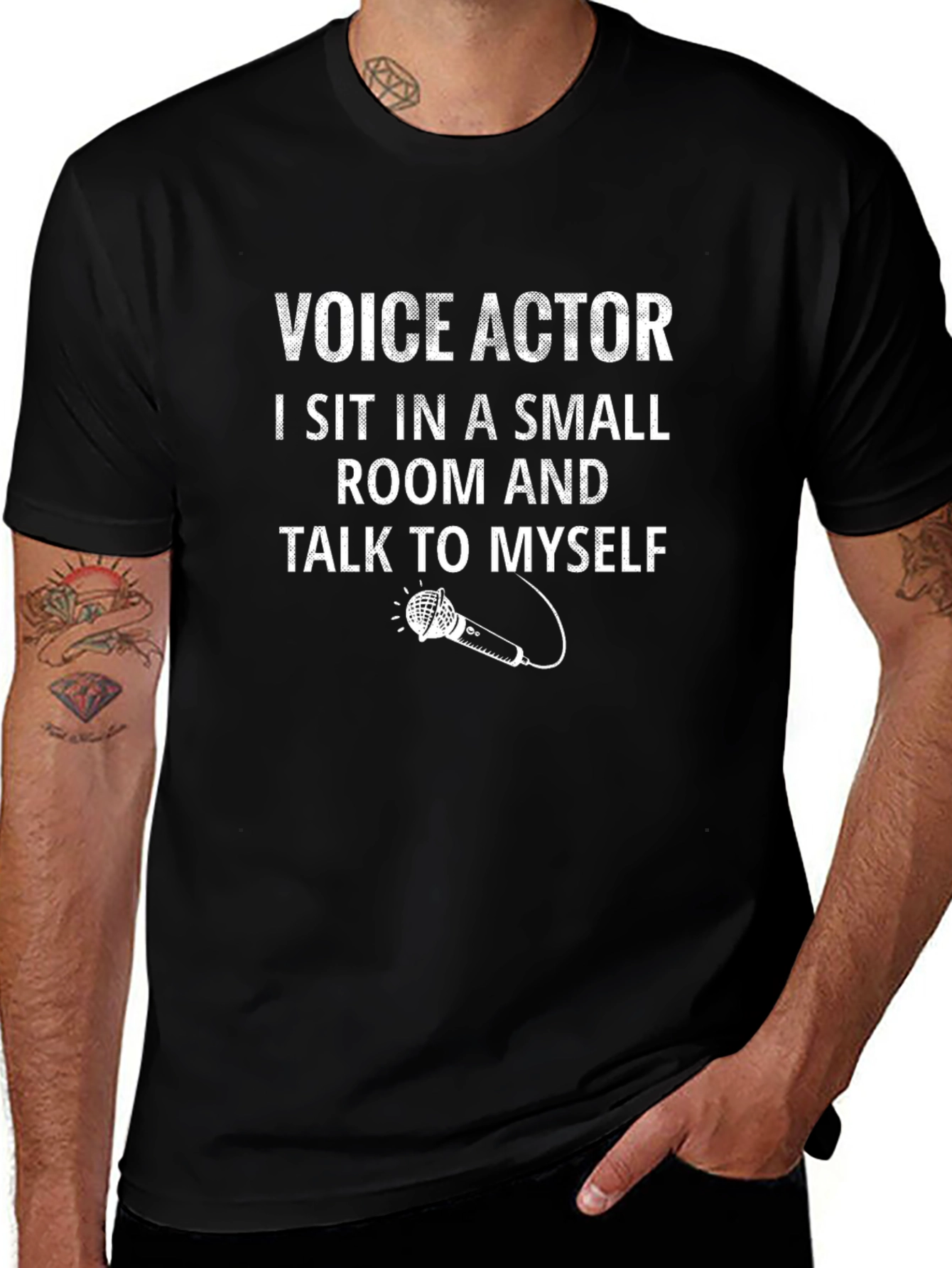 Voice Actor T-Shirt - Small Room & Talk to Myself Funny Tee