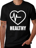 Healthy Heartbeat Graphic T-Shirt - Black