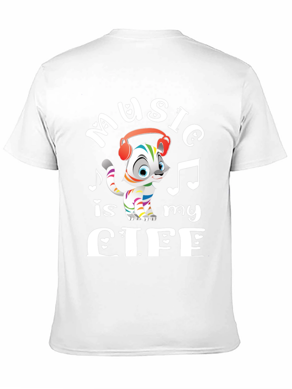 Music is My Life Cat Graphic Tee