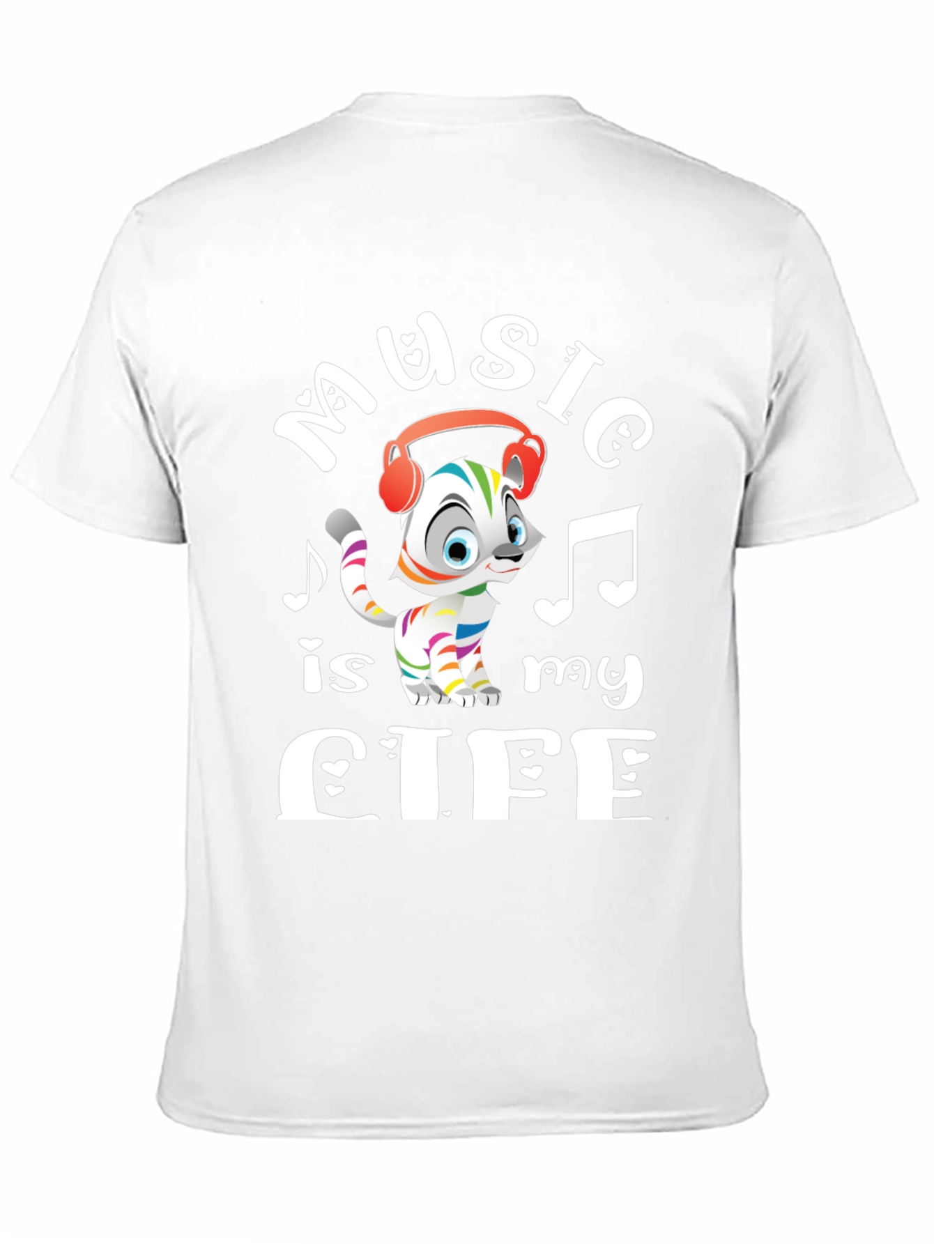 Music is My Life Cat Graphic Tee