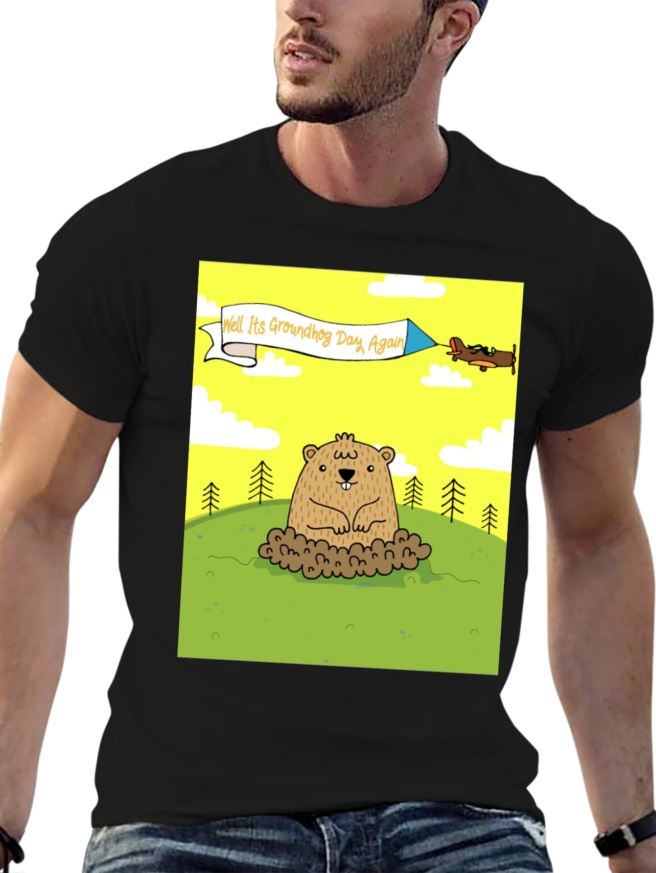 Groundhog Day T-Shirt - Funny Cartoon Graphic Tee