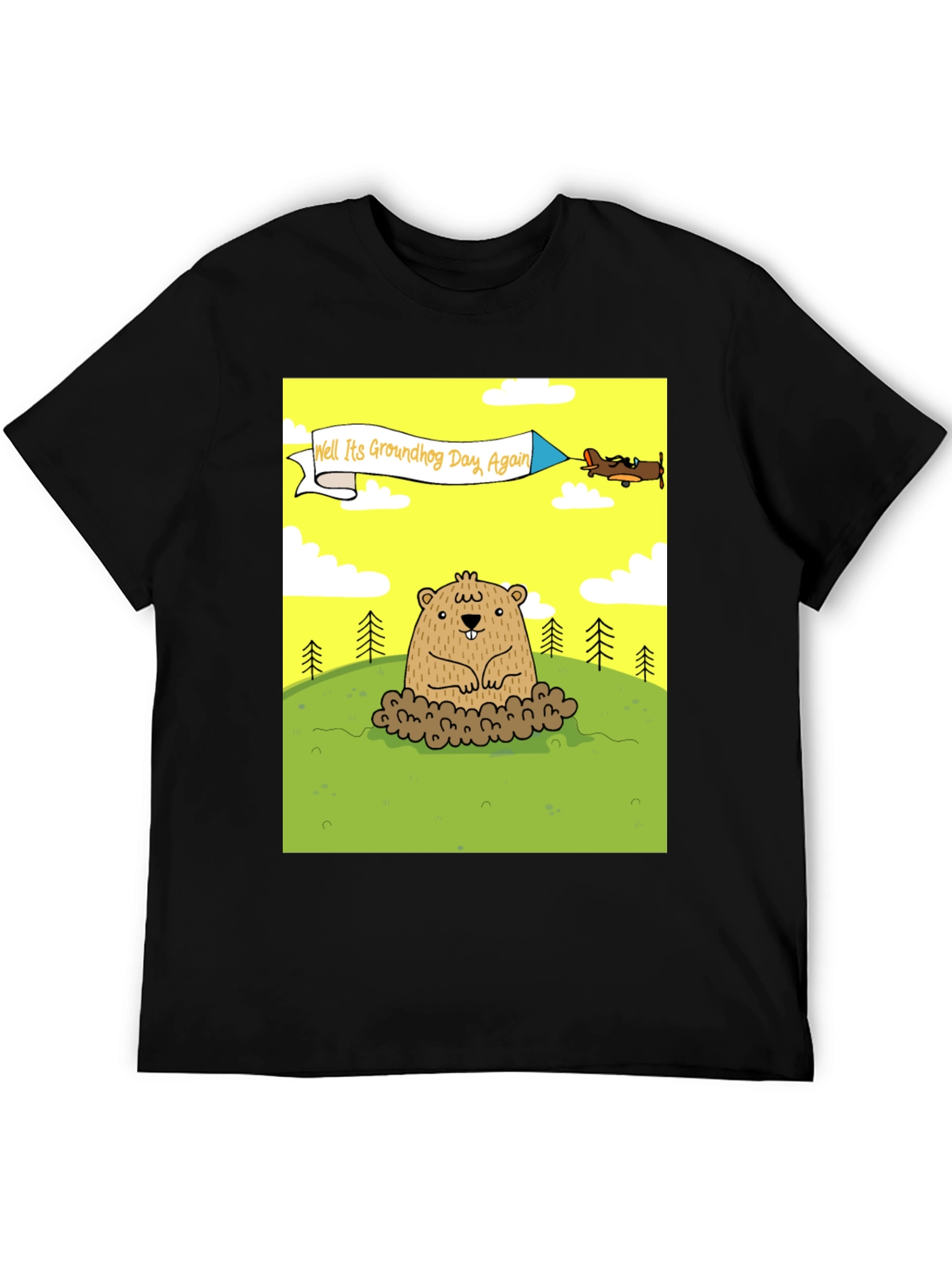 Groundhog Day T-Shirt - Funny Cartoon Graphic Tee
