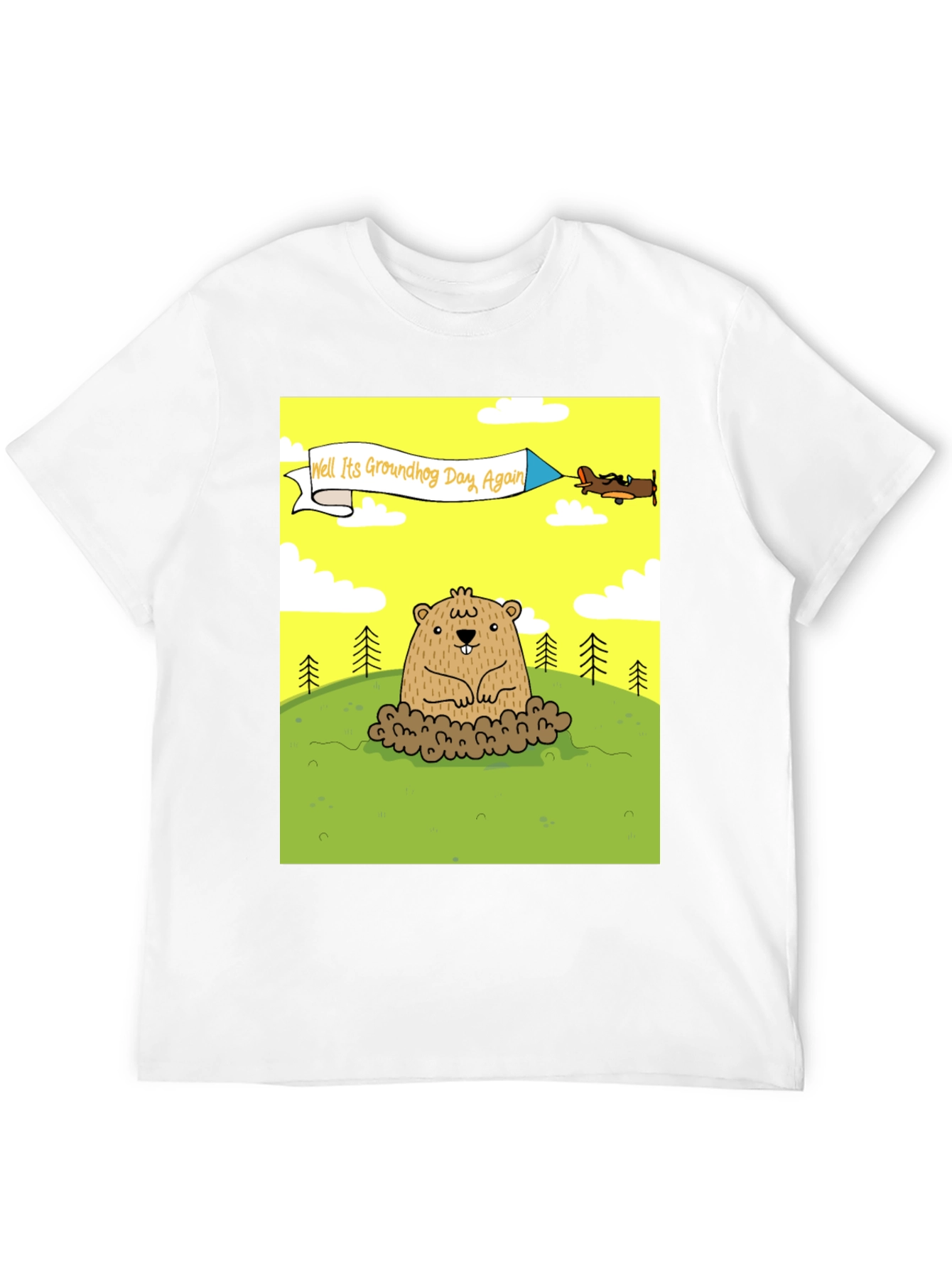 Groundhog Day T-Shirt - Funny Cartoon Graphic Tee