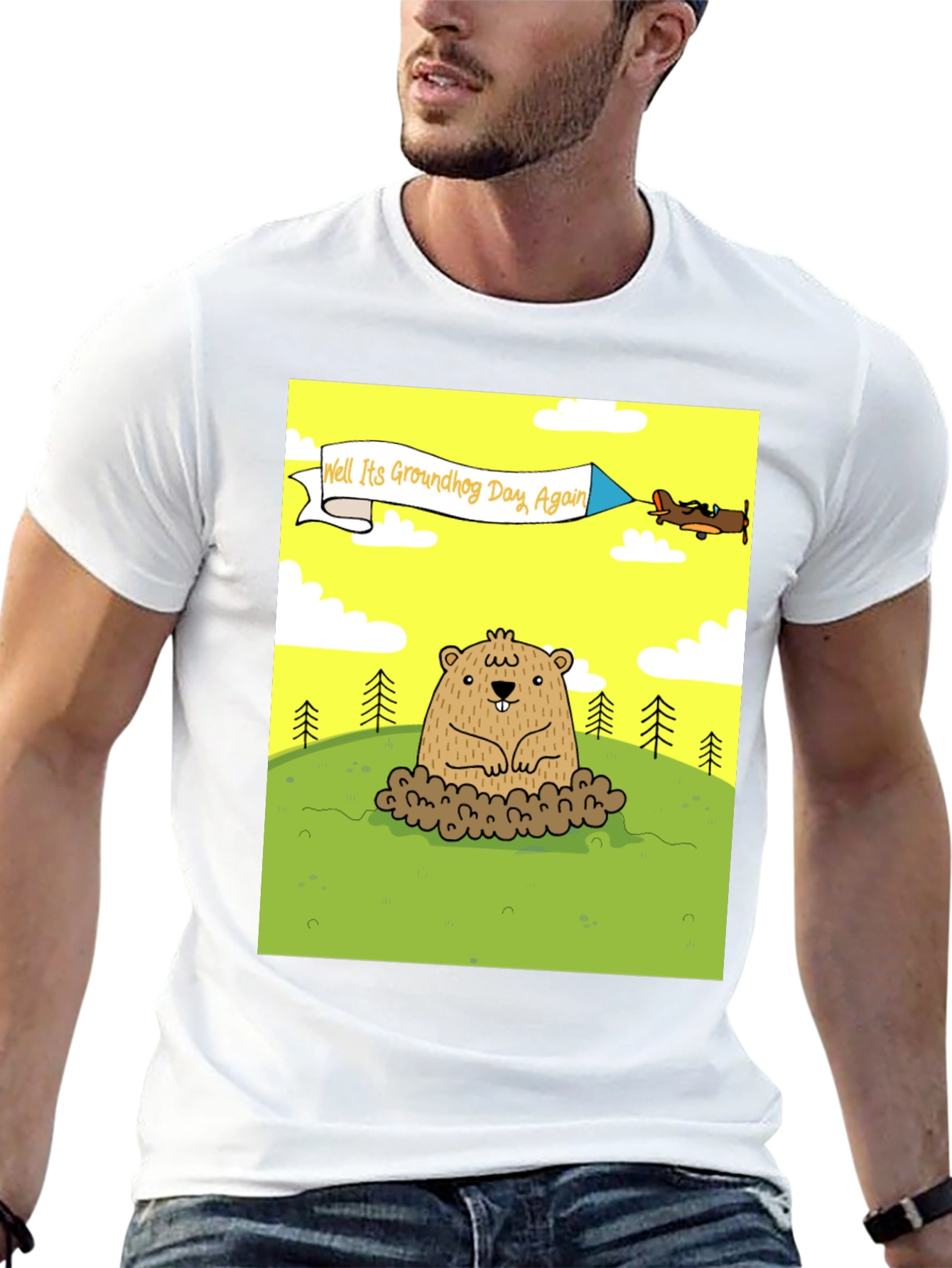 Groundhog Day T-Shirt - Funny Cartoon Graphic Tee