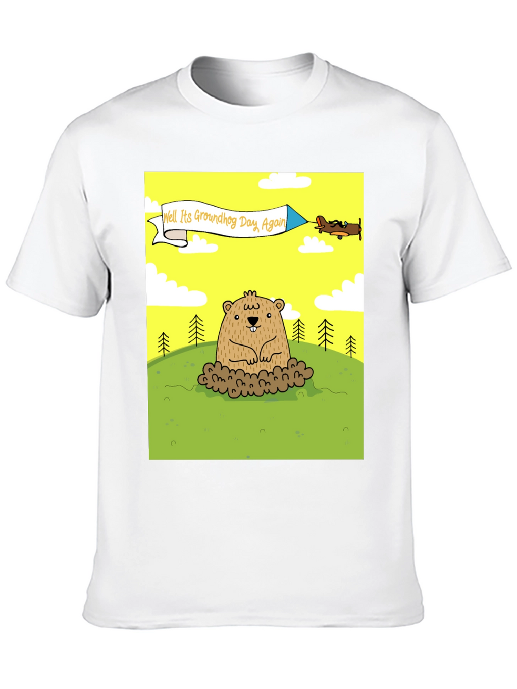 Groundhog Day T-Shirt - Funny Cartoon Graphic Tee