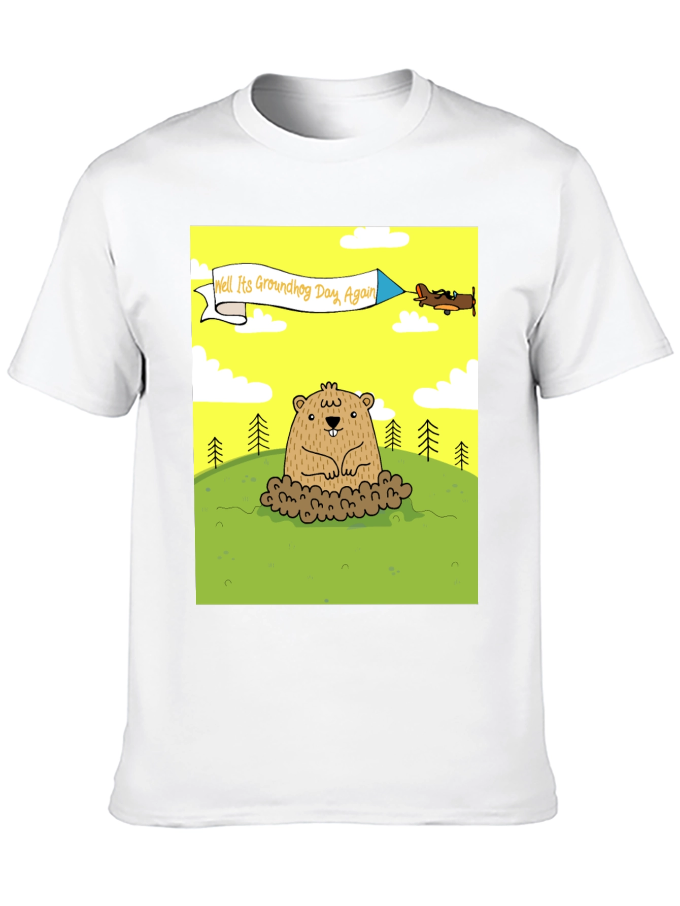 Groundhog Day T-Shirt - Funny Cartoon Graphic Tee