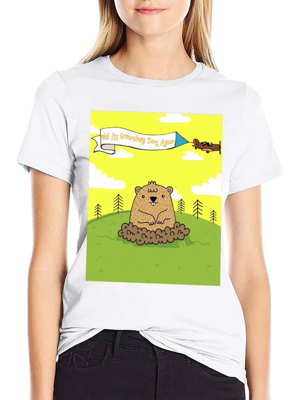 Groundhog Day T-Shirt - Funny Cartoon Graphic Tee