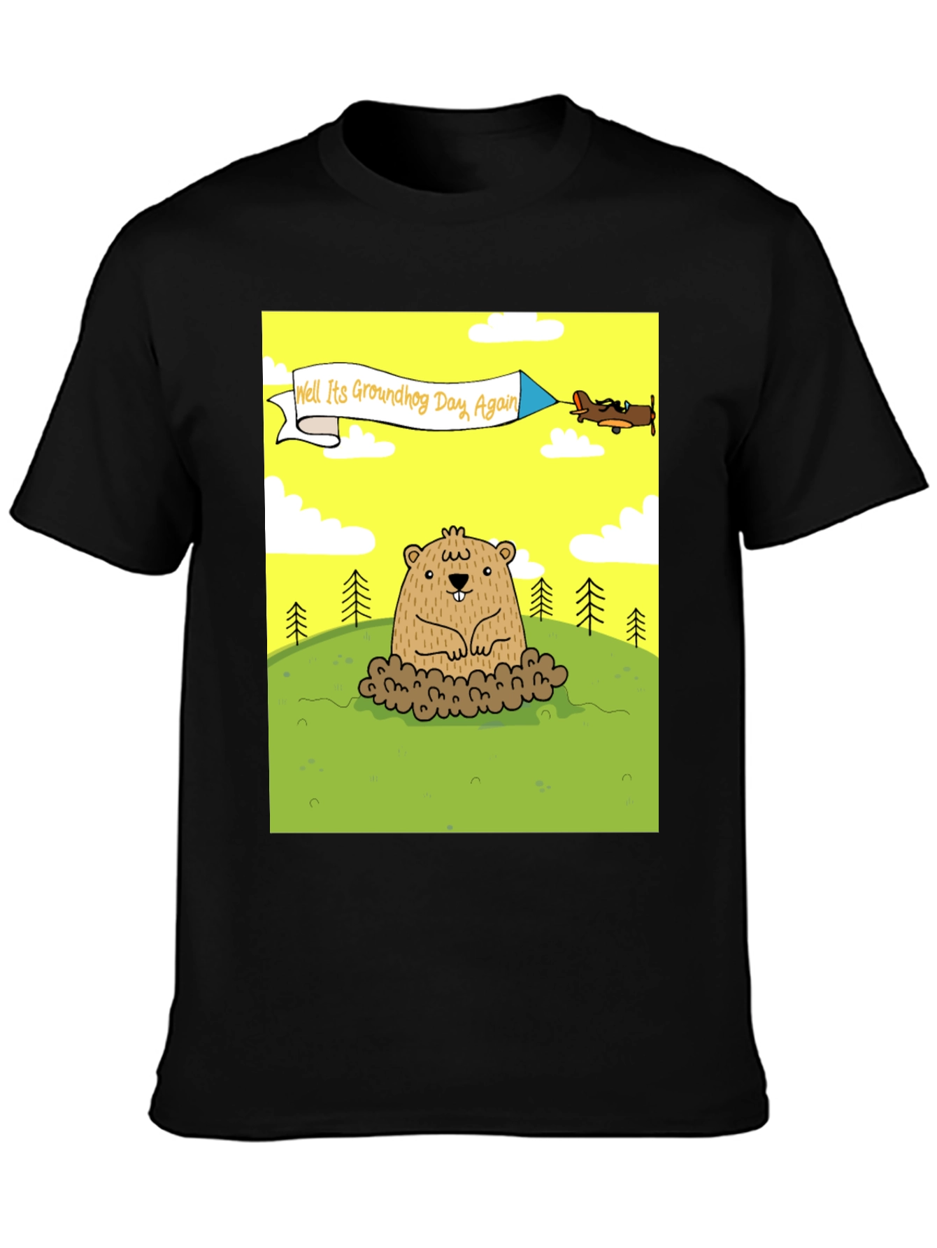 Groundhog Day T-Shirt - Funny Cartoon Graphic Tee