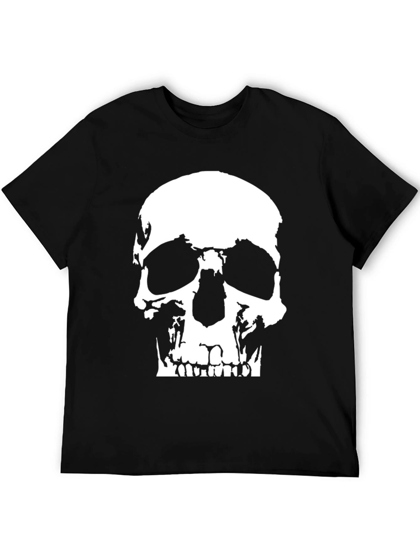Skull Graphic T-Shirt - Bold Black Tee