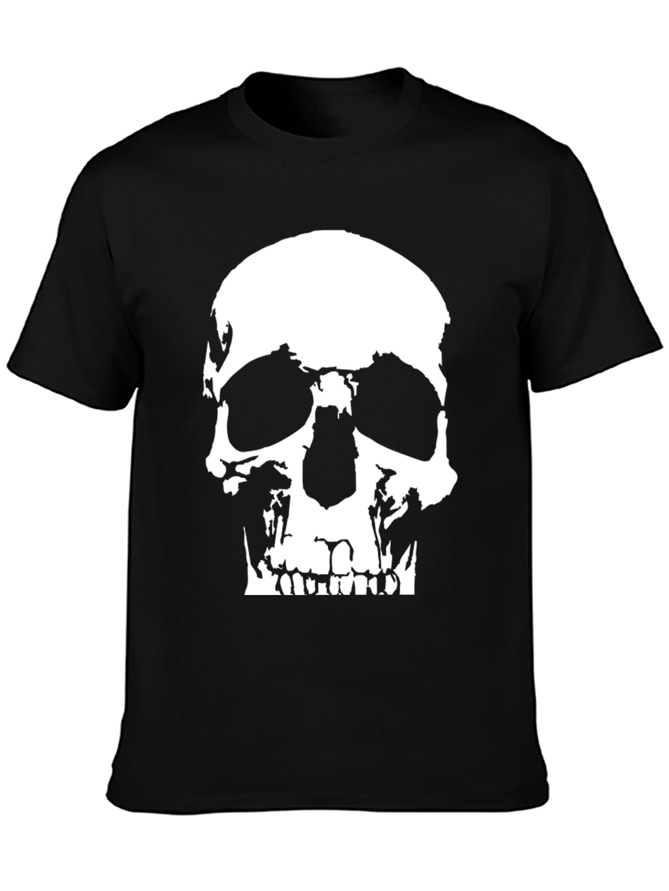 Skull Graphic T-Shirt - Bold Black Tee