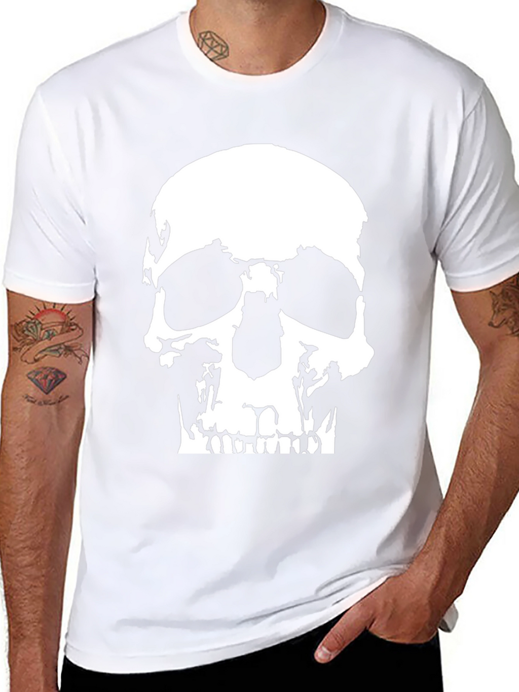 Skull Graphic T-Shirt - Bold Black Tee