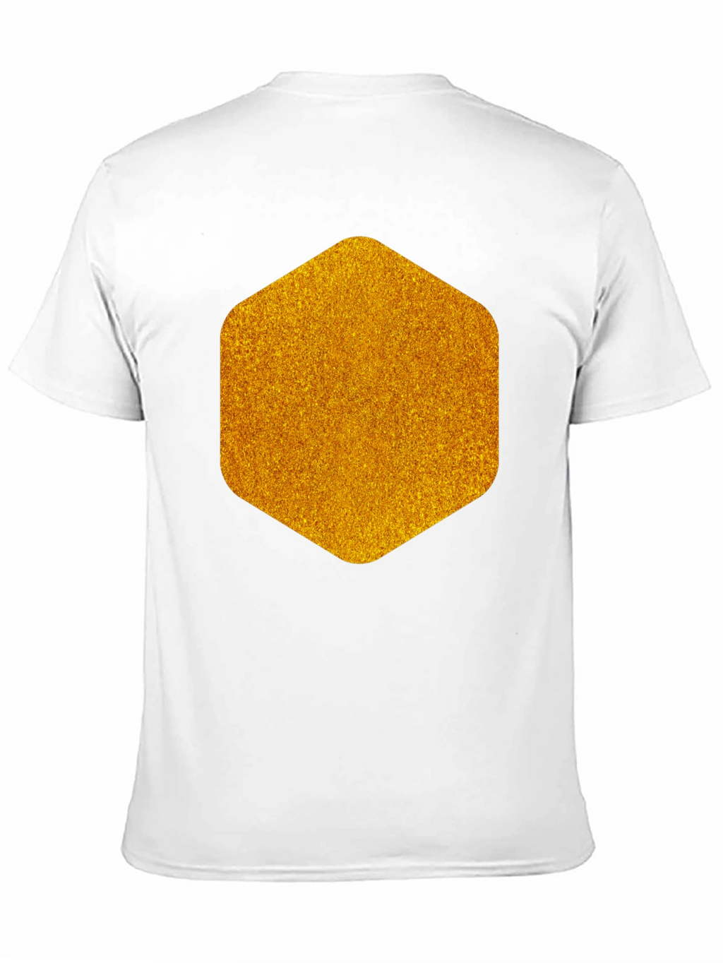 Geometric Gold Graphic Tee - Modern Mens Black T-Shirt