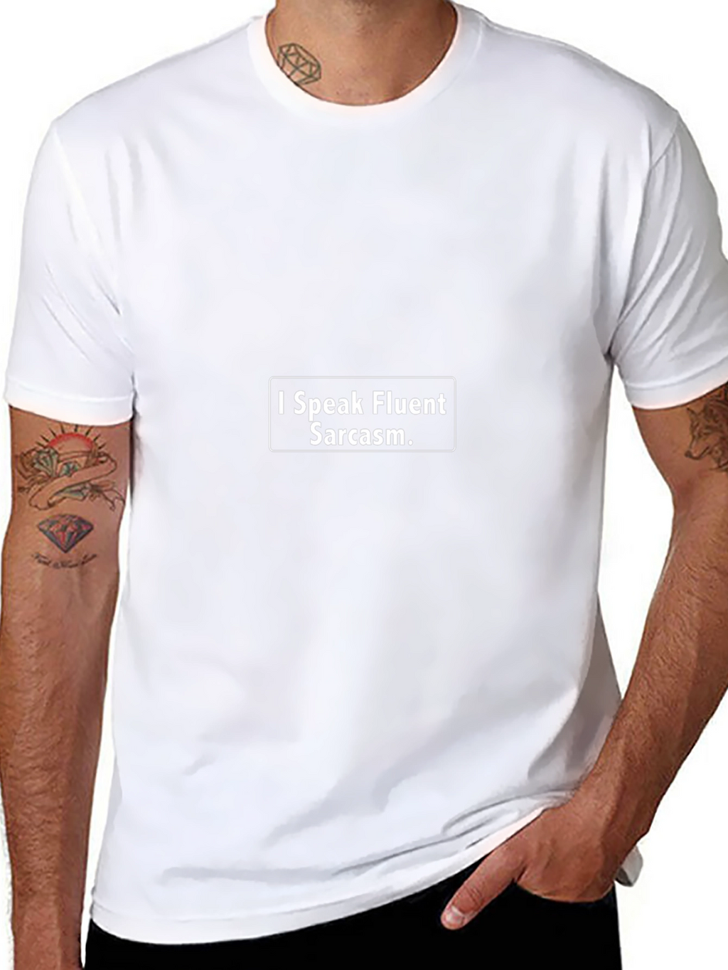Fluent Sarcasm Black T-Shirt - Mens