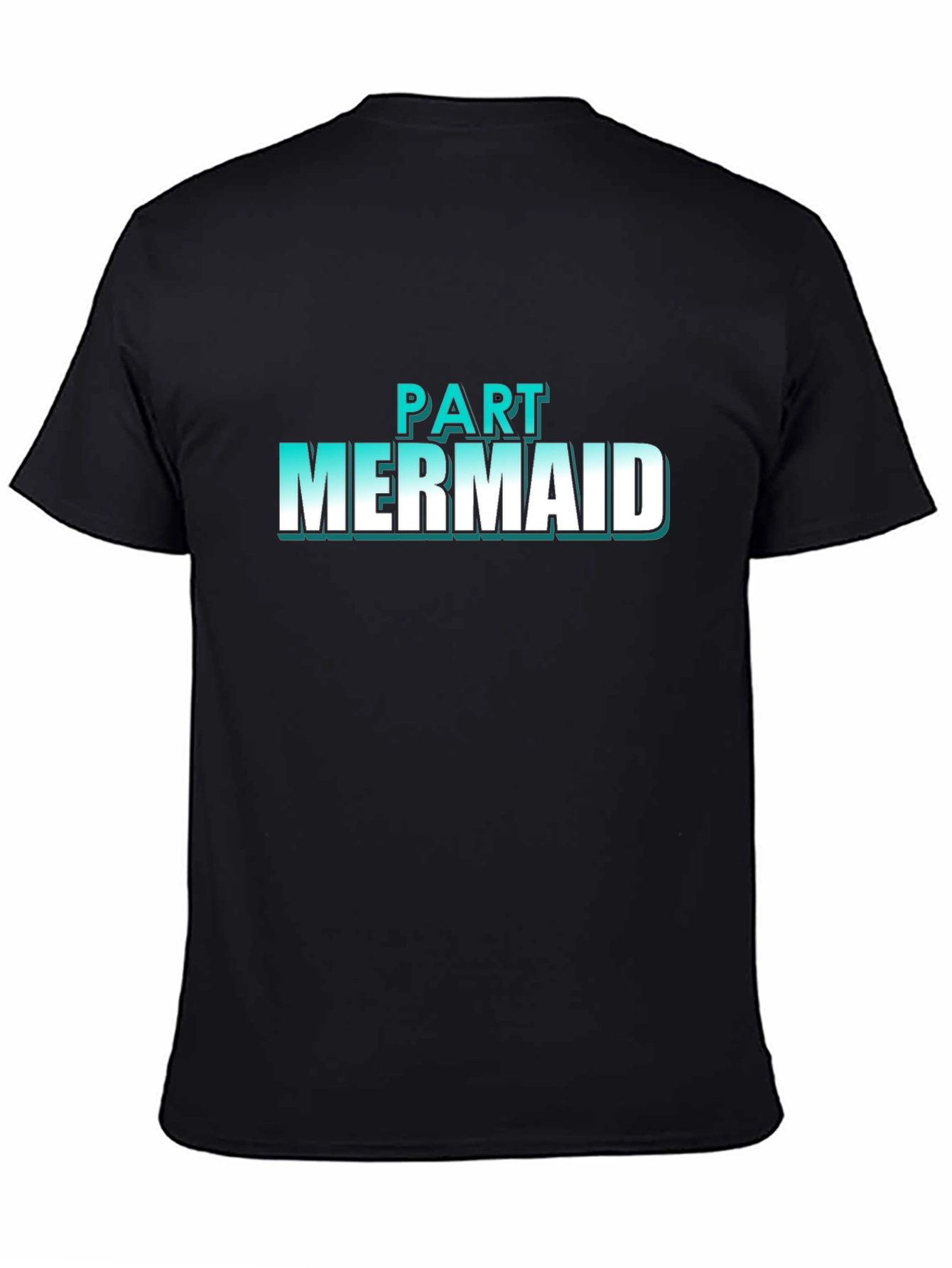 Part Mermaid Graphic T-Shirt - Black Cotton Tee