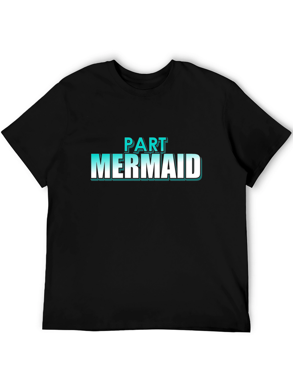Part Mermaid Graphic T-Shirt - Black Cotton Tee