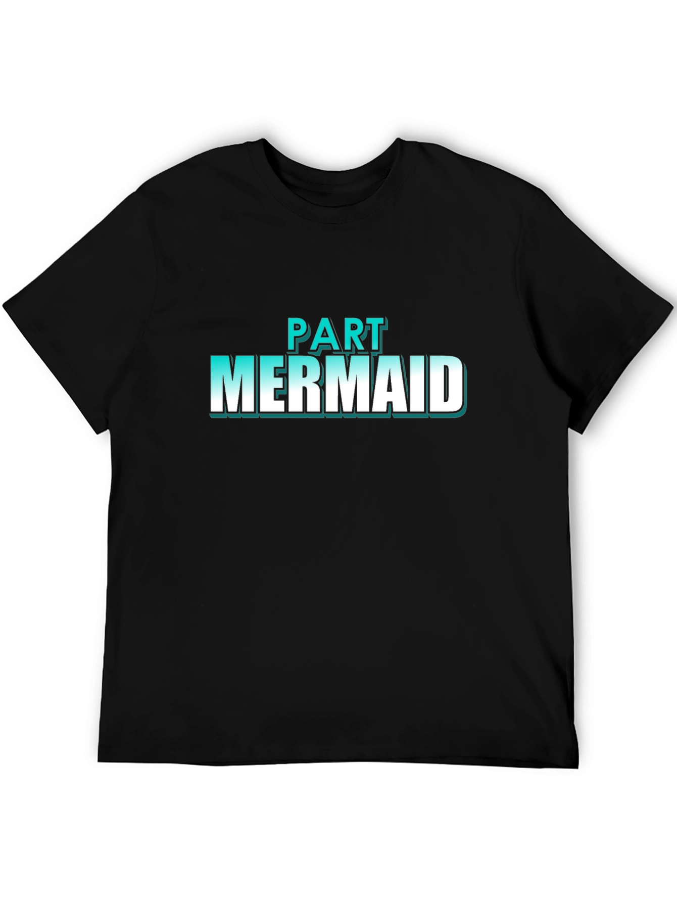 Part Mermaid Graphic T-Shirt - Black Cotton Tee