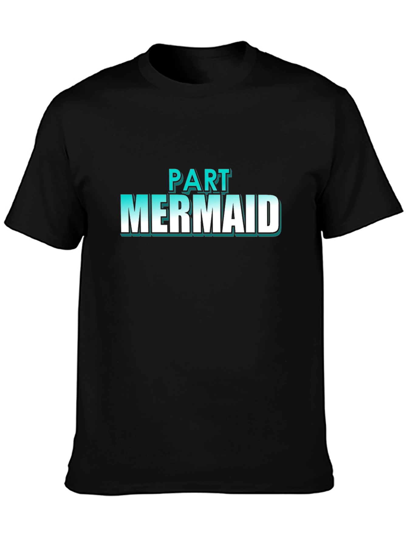 Part Mermaid Graphic T-Shirt - Black Cotton Tee