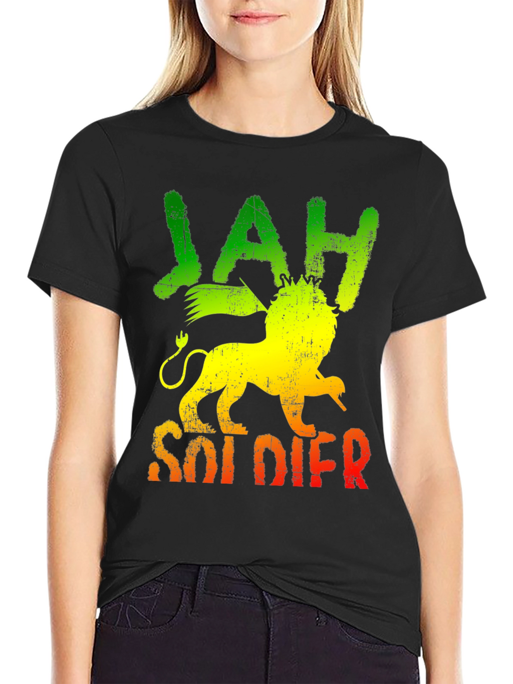 Rasta Jah Soldier Lion T-Shirt