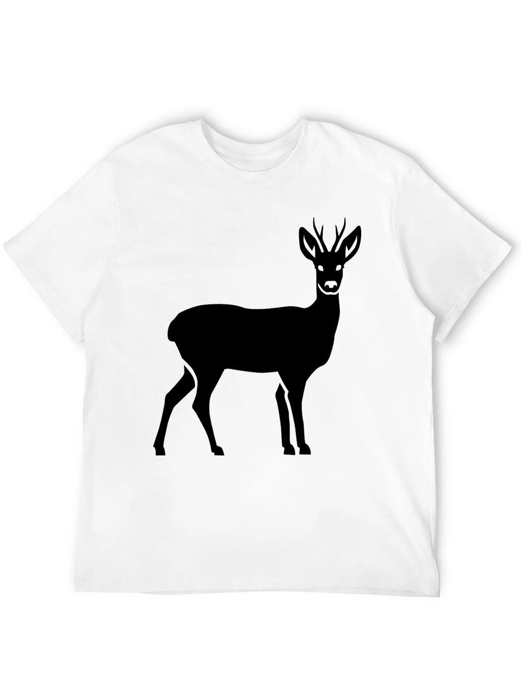 Mens Black Deer Silhouette Graphic T-Shirt