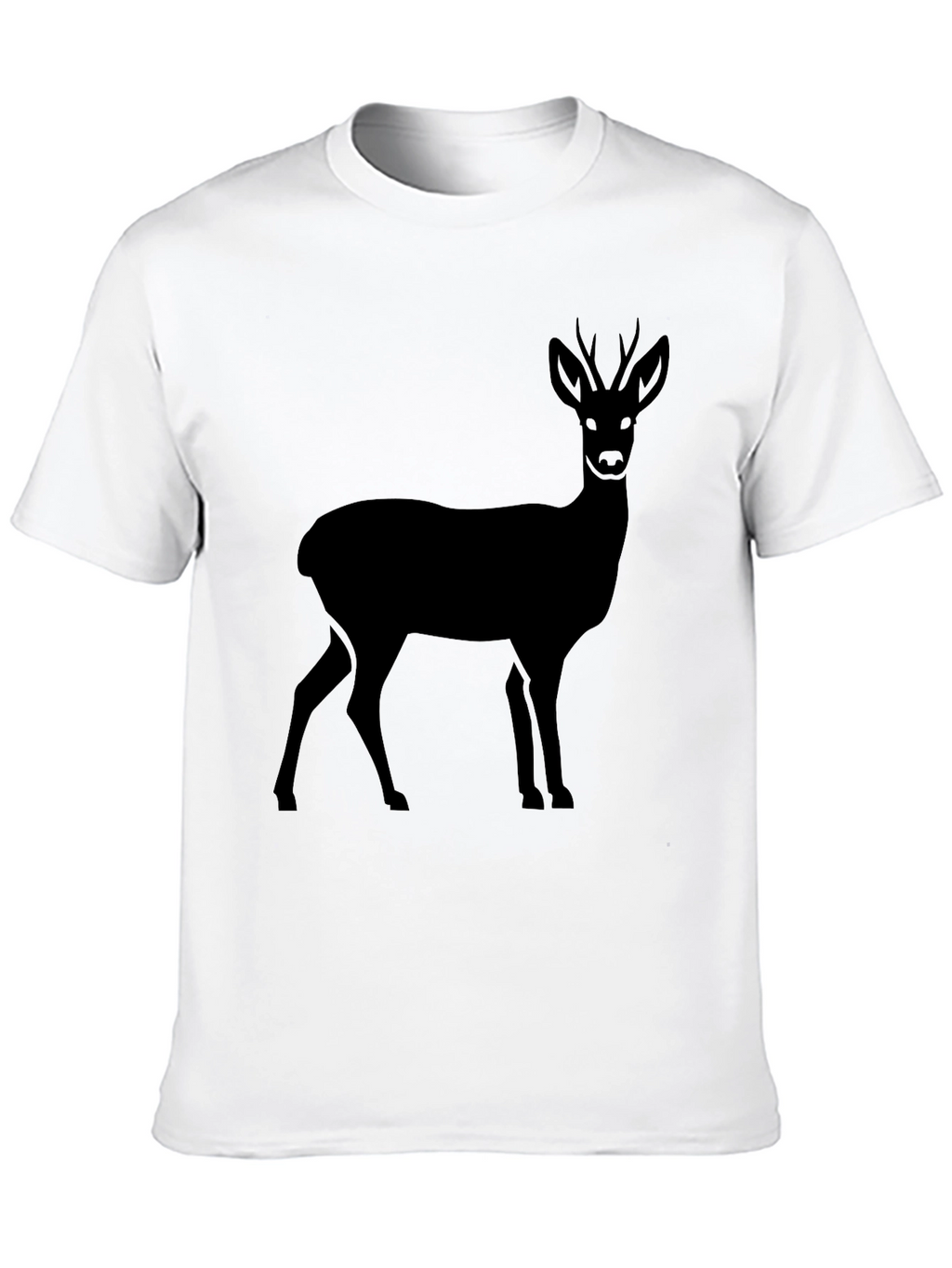Mens Black Deer Silhouette Graphic T-Shirt