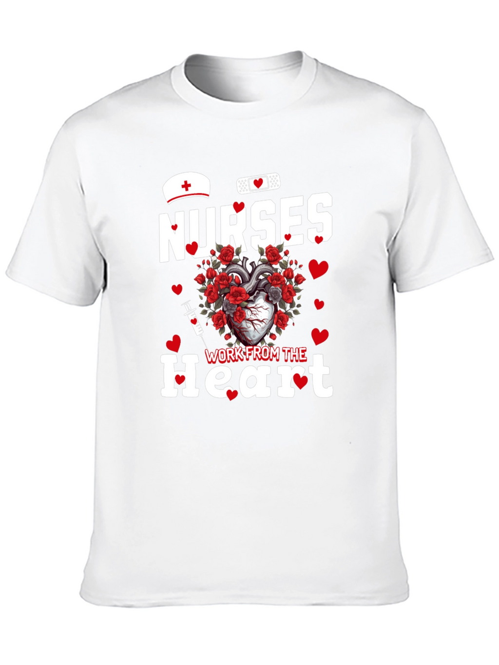 Nurses Work From The Heart Graphic Tee