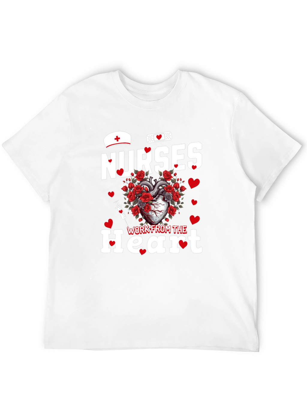 Nurses Work From The Heart Graphic Tee