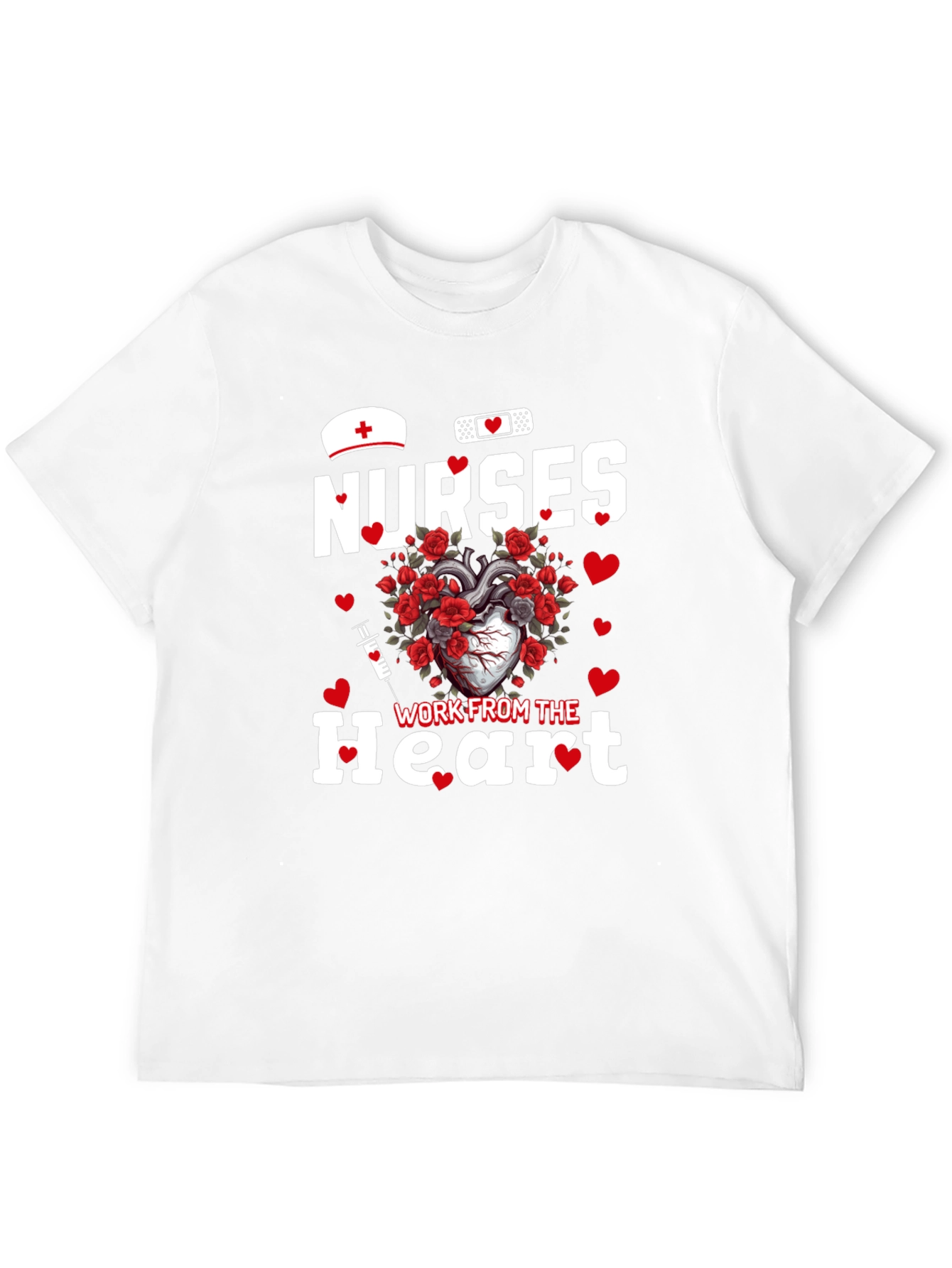 Nurses Work From The Heart Graphic Tee