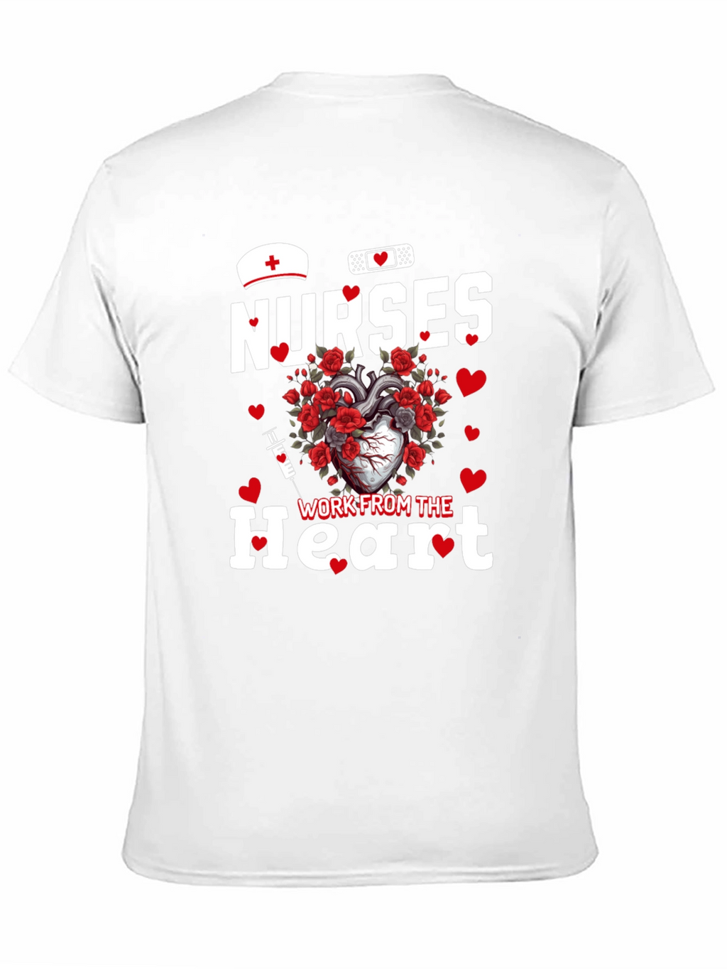 Nurses Work From The Heart Graphic Tee