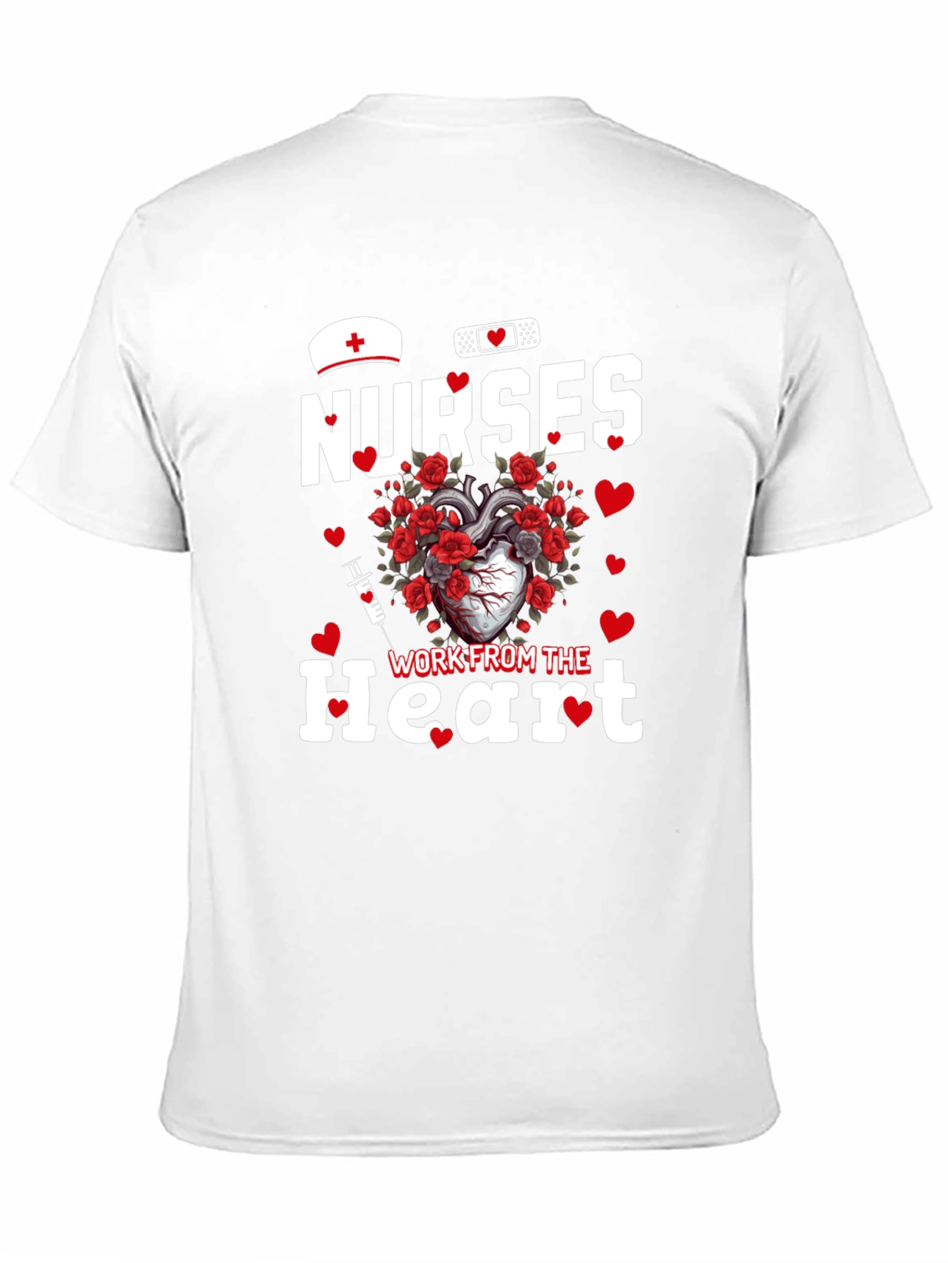 Nurses Work From The Heart Graphic Tee