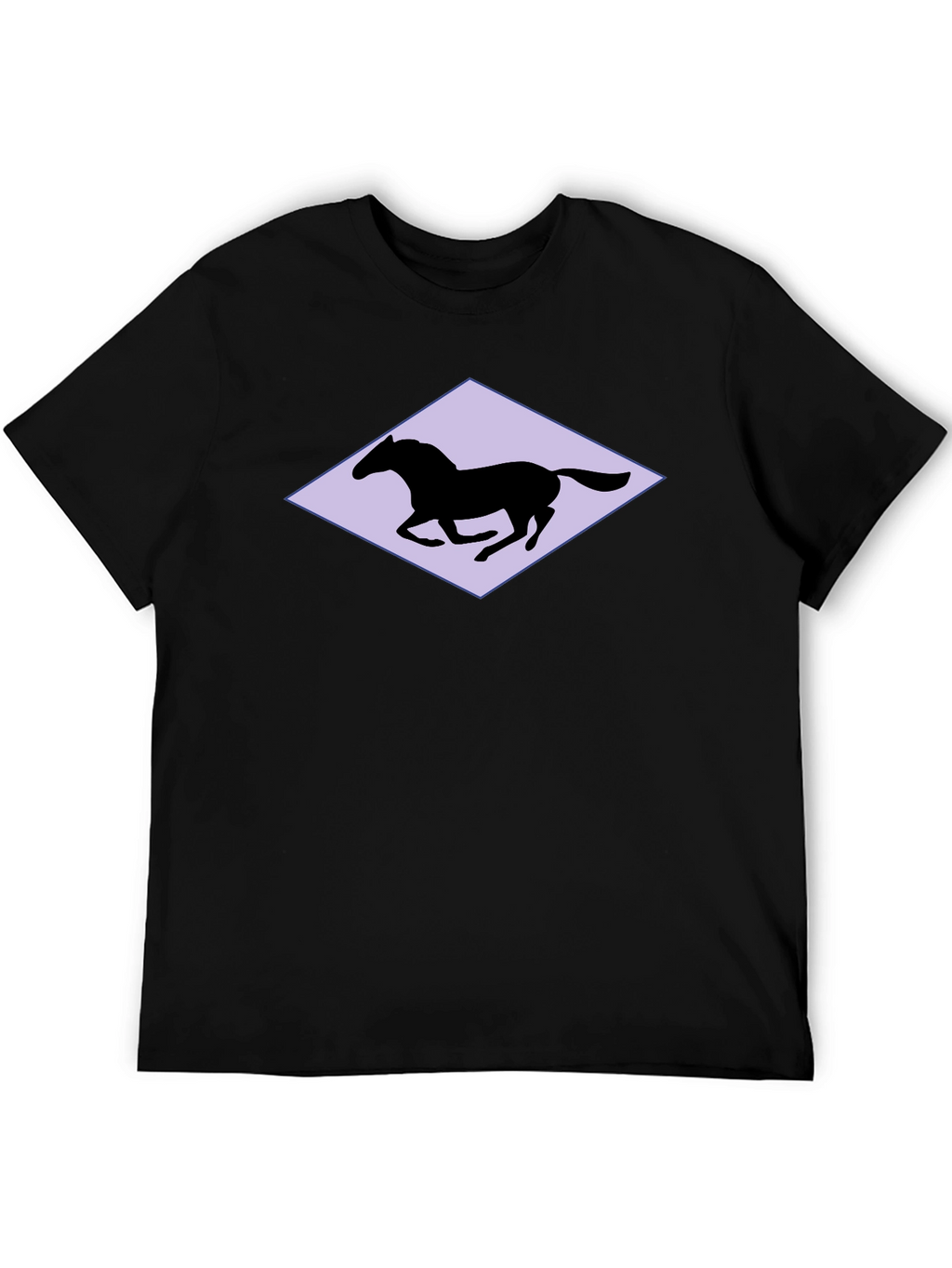 Horse Silhouette Graphic Black T-Shirt
