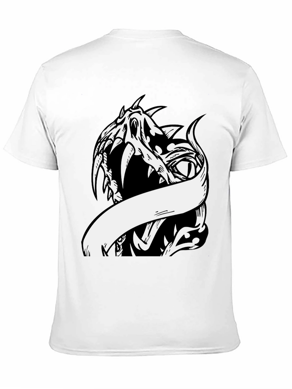 Edgy Dragon Graphic Print Tee