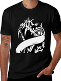 Edgy Dragon Graphic Print Tee