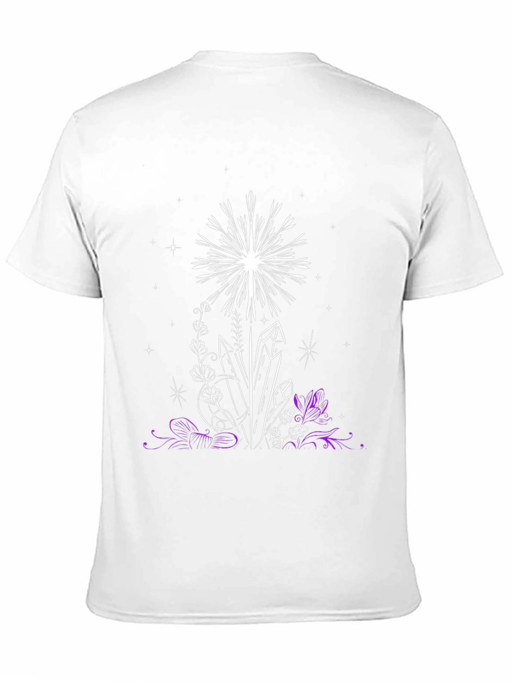 Crystal & Floral Graphic Black T-Shirt