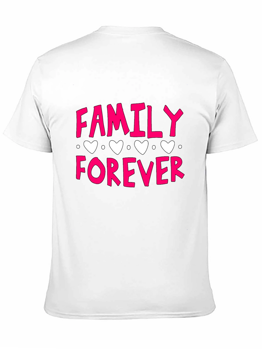 Family Forever Graphic Print Black T-Shirt