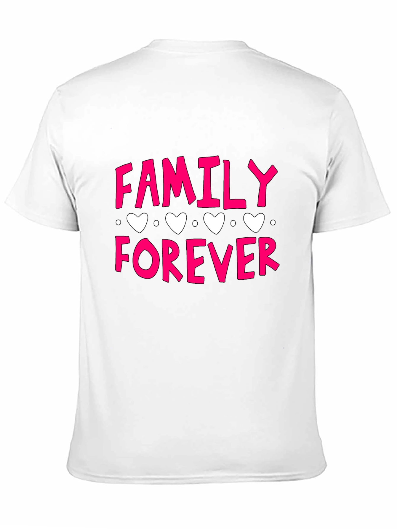 Family Forever Graphic Print Black T-Shirt