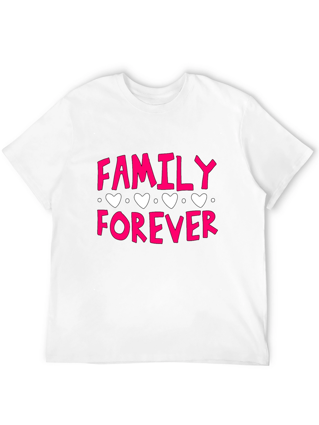 Family Forever Graphic Print Black T-Shirt