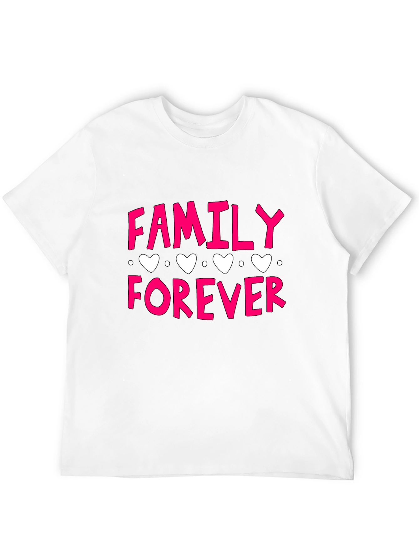 Family Forever Graphic Print Black T-Shirt