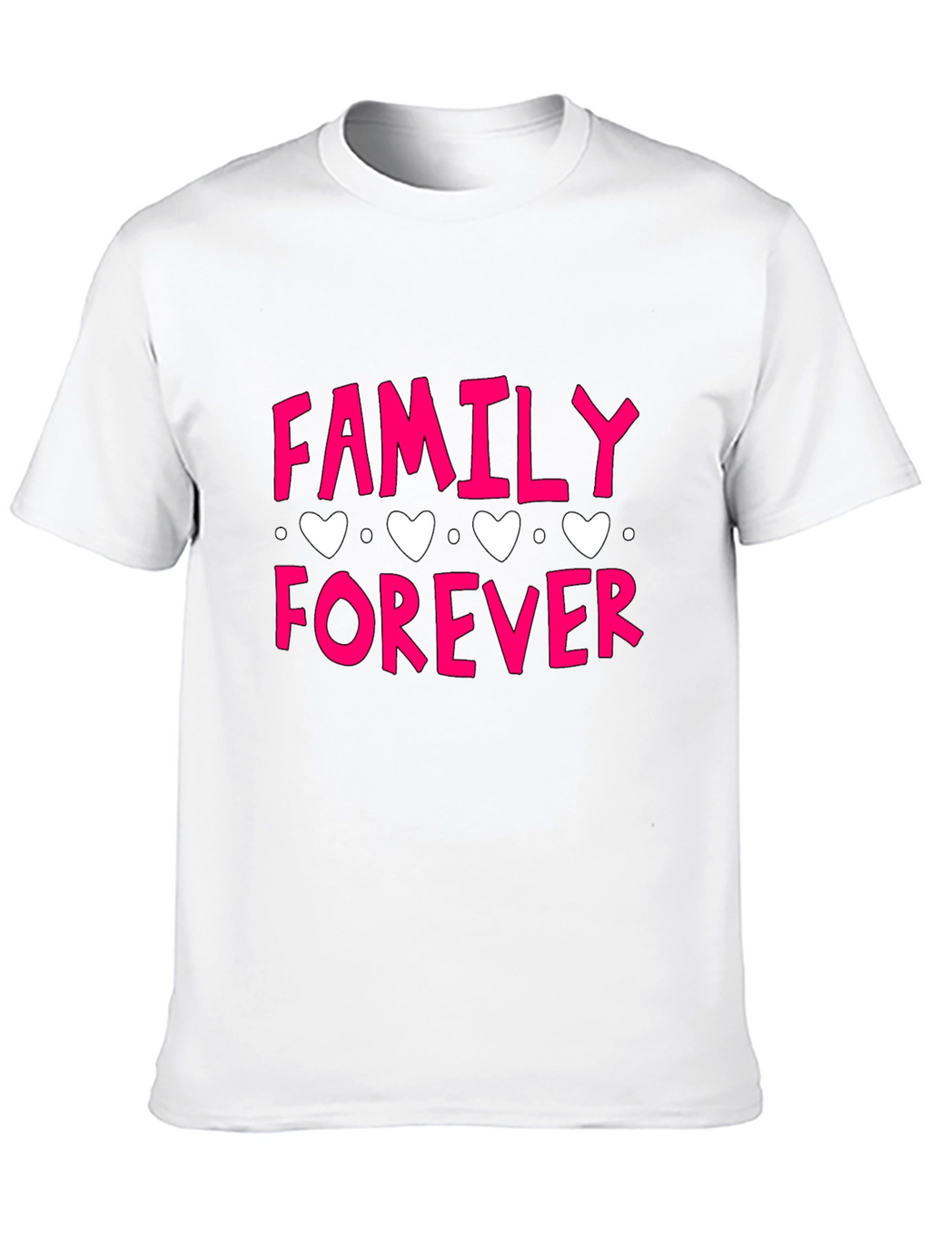 Family Forever Graphic Print Black T-Shirt