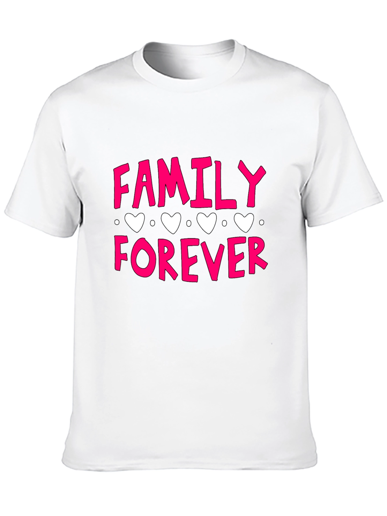 Family Forever Graphic Print Black T-Shirt